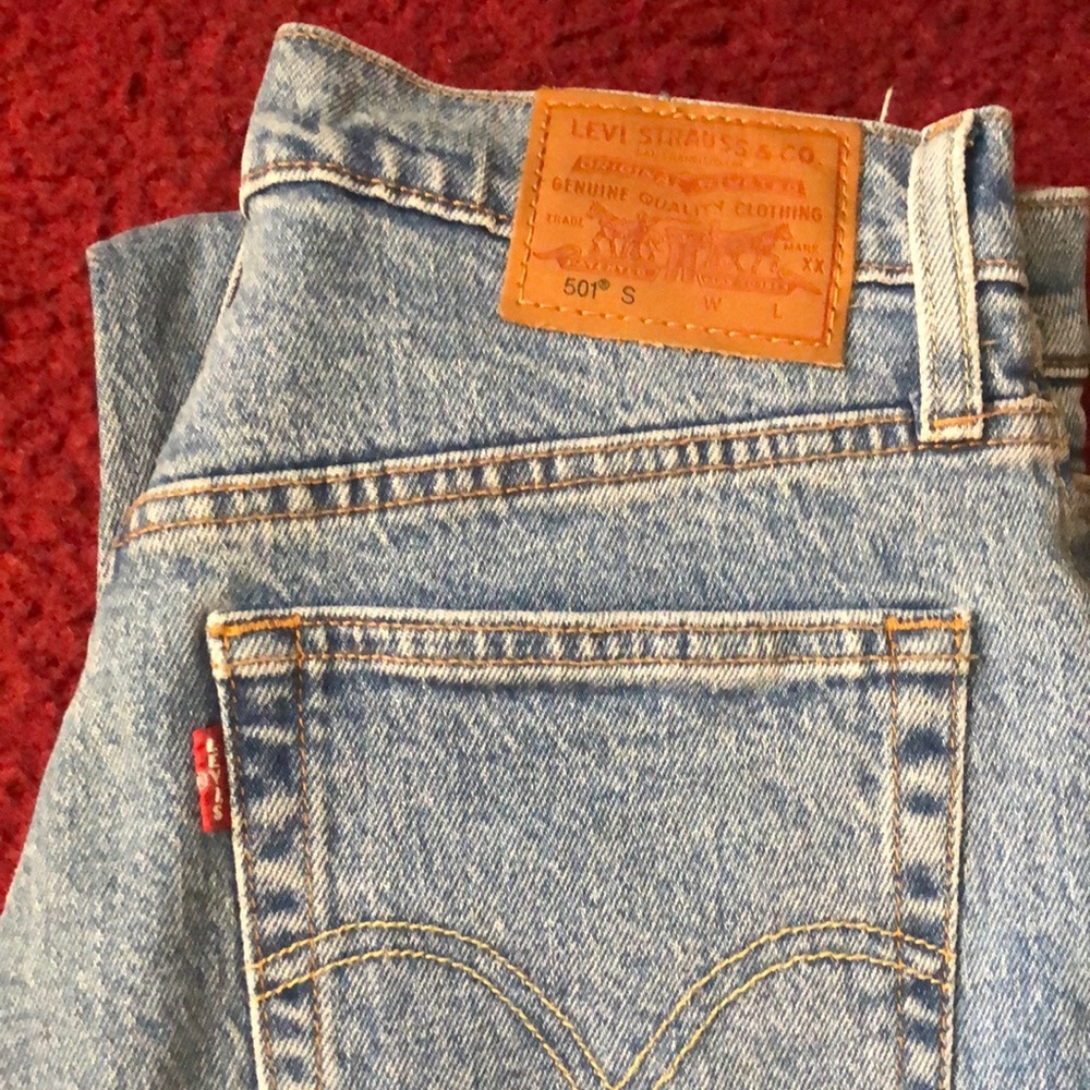 Vintage Levi’s 501 Stretchy Embroidered Jeans